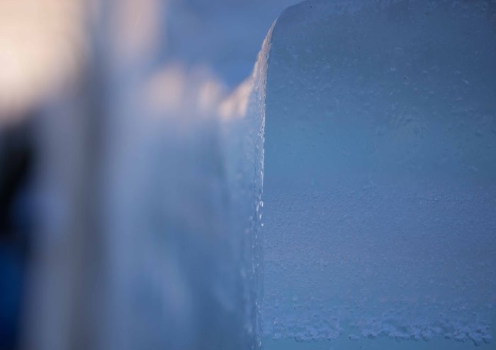 Sometimes we build walls with ice.